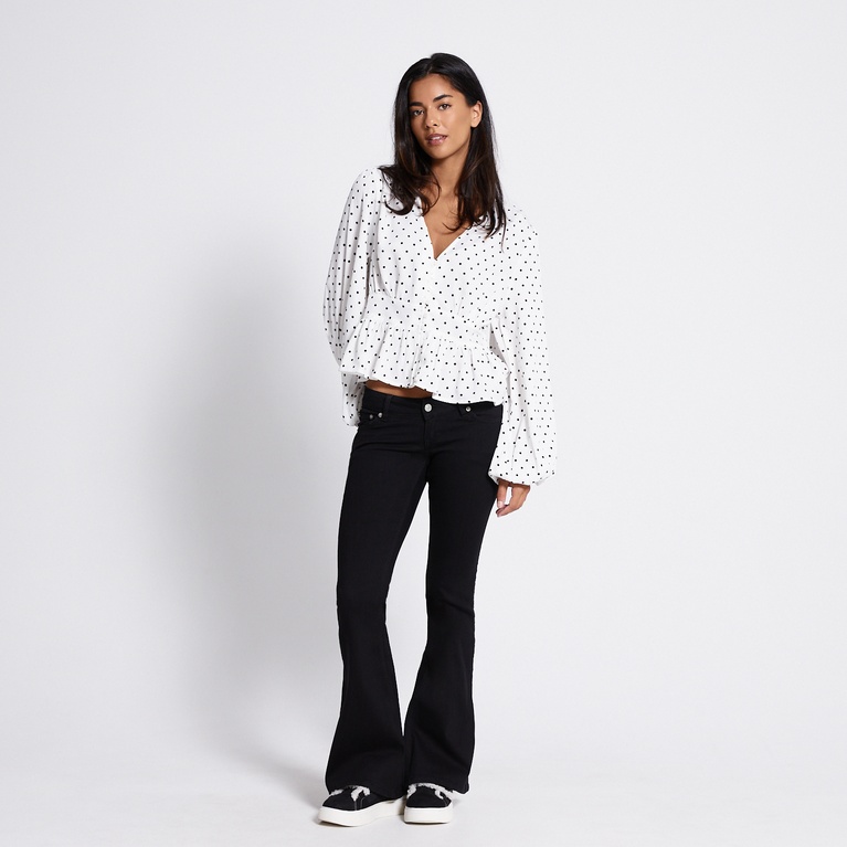 Sculpted peplum blouse "Gioa"